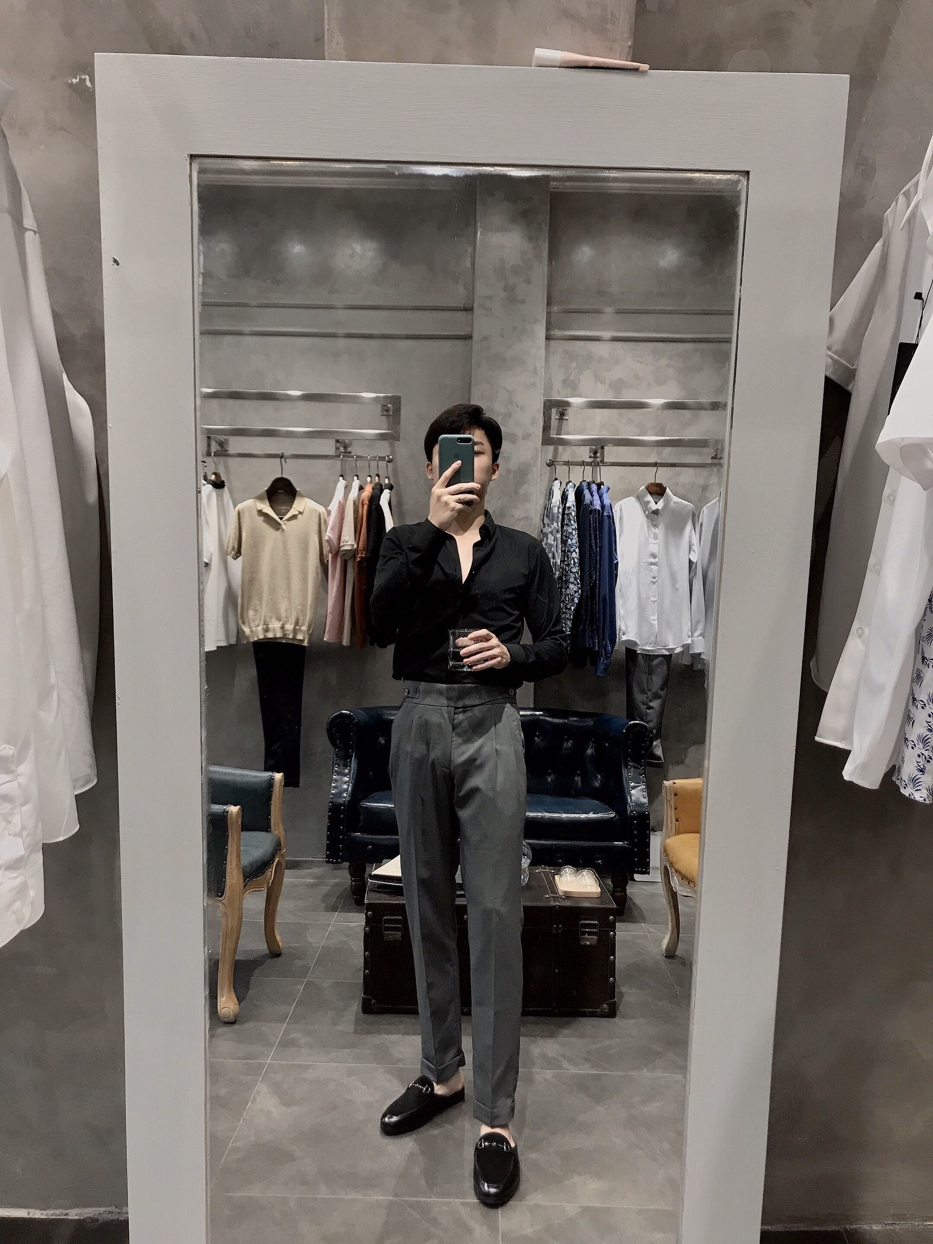 SM đen vải mềm