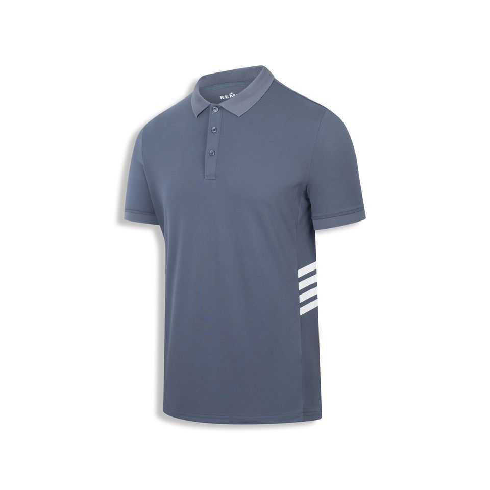 AF polo màu xanh đá đậm, kẻ trắng bên sườn- #2212