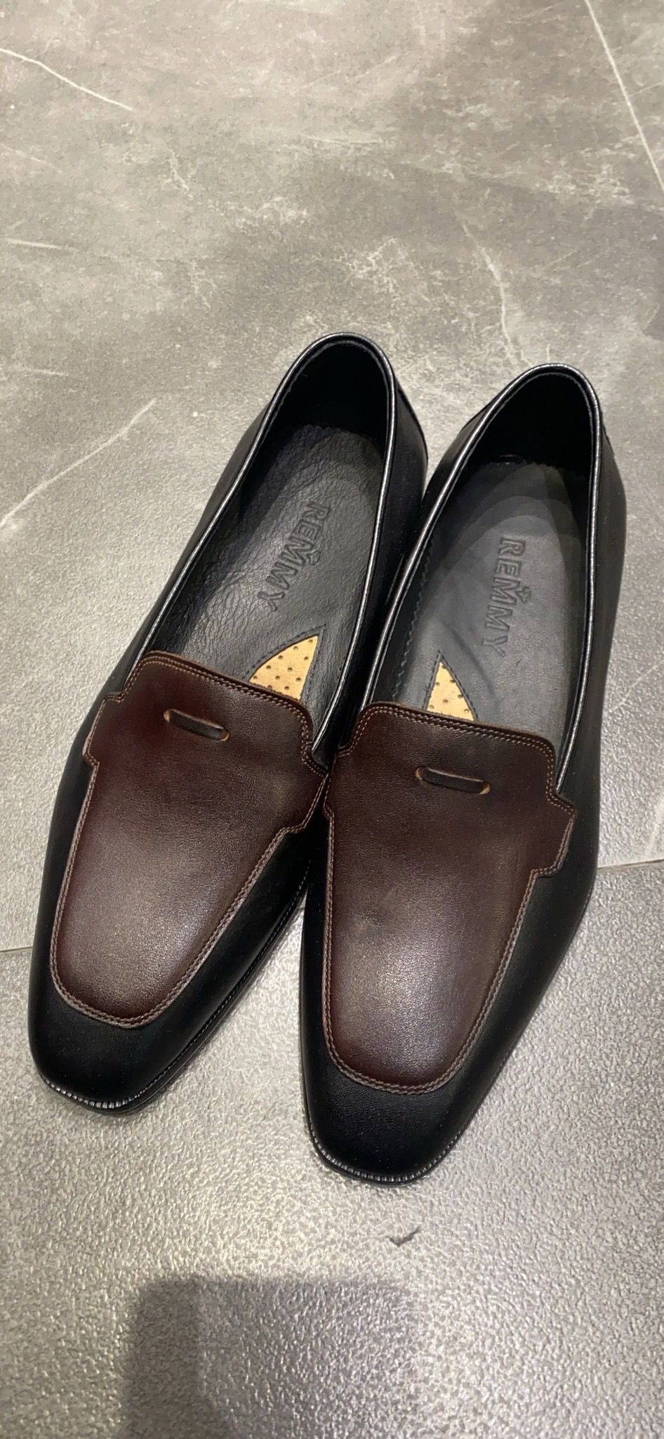 Giày lười đen- mặt nâu #15-001 sz 42