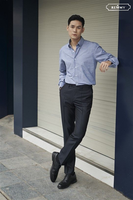 SM xanh denim nhạt, cufflink tay
