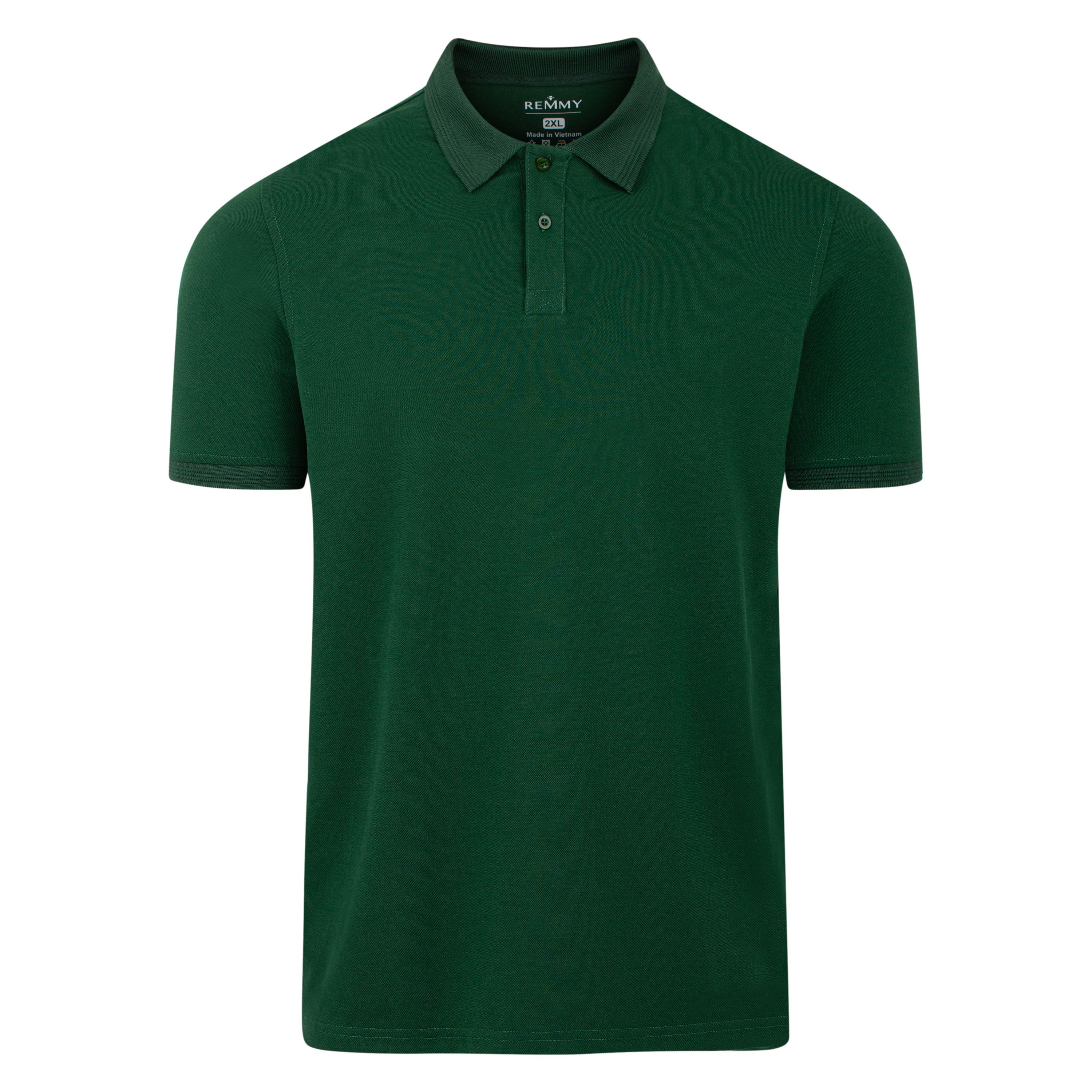 AF polo slimfit xanh lá trơn