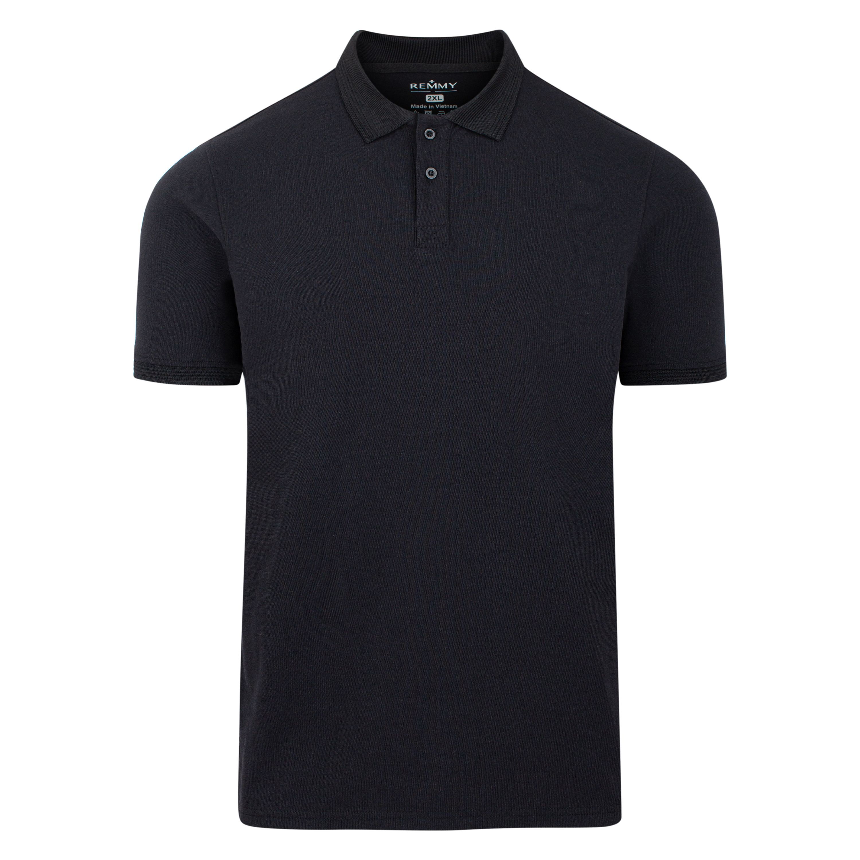 AF polo slimfit đen trơn