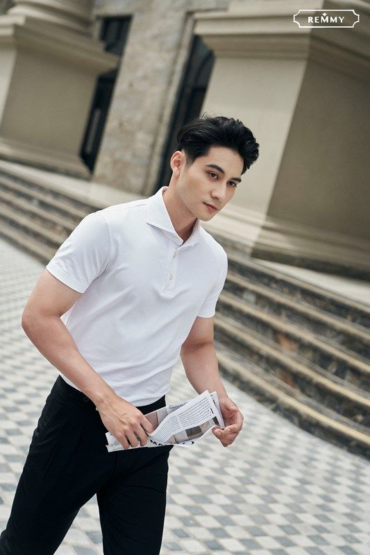 AF polo cao cấp limited- cổ ngang- màu trắng sz M