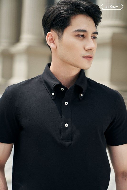AF polo cao cấp limited- cổ cài cúc- màu đen
