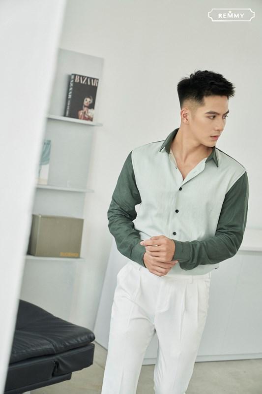 SM phối thân trước xanh nhạt- cổ+ thân sau xanh rêu