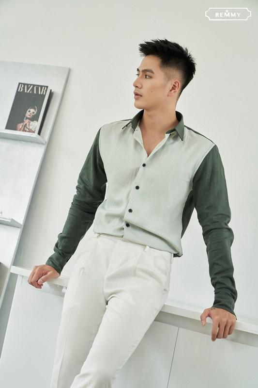 SM phối thân trước xanh nhạt- cổ+ thân sau xanh rêu