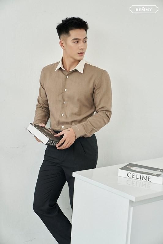 SM phối thân trước nâu nhạt- cổ+ thân sau màu be