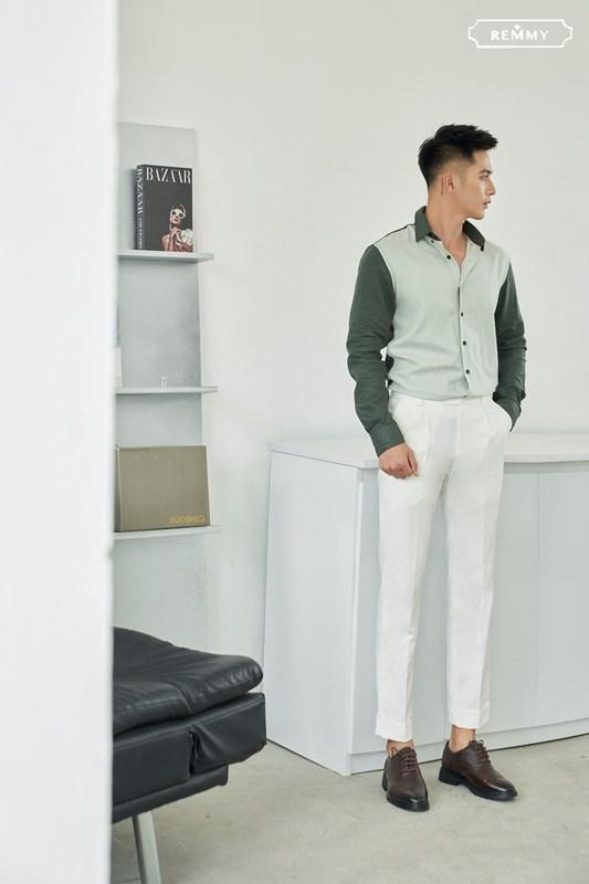 SM phối thân trước xanh nhạt- cổ+ thân sau xanh rêu