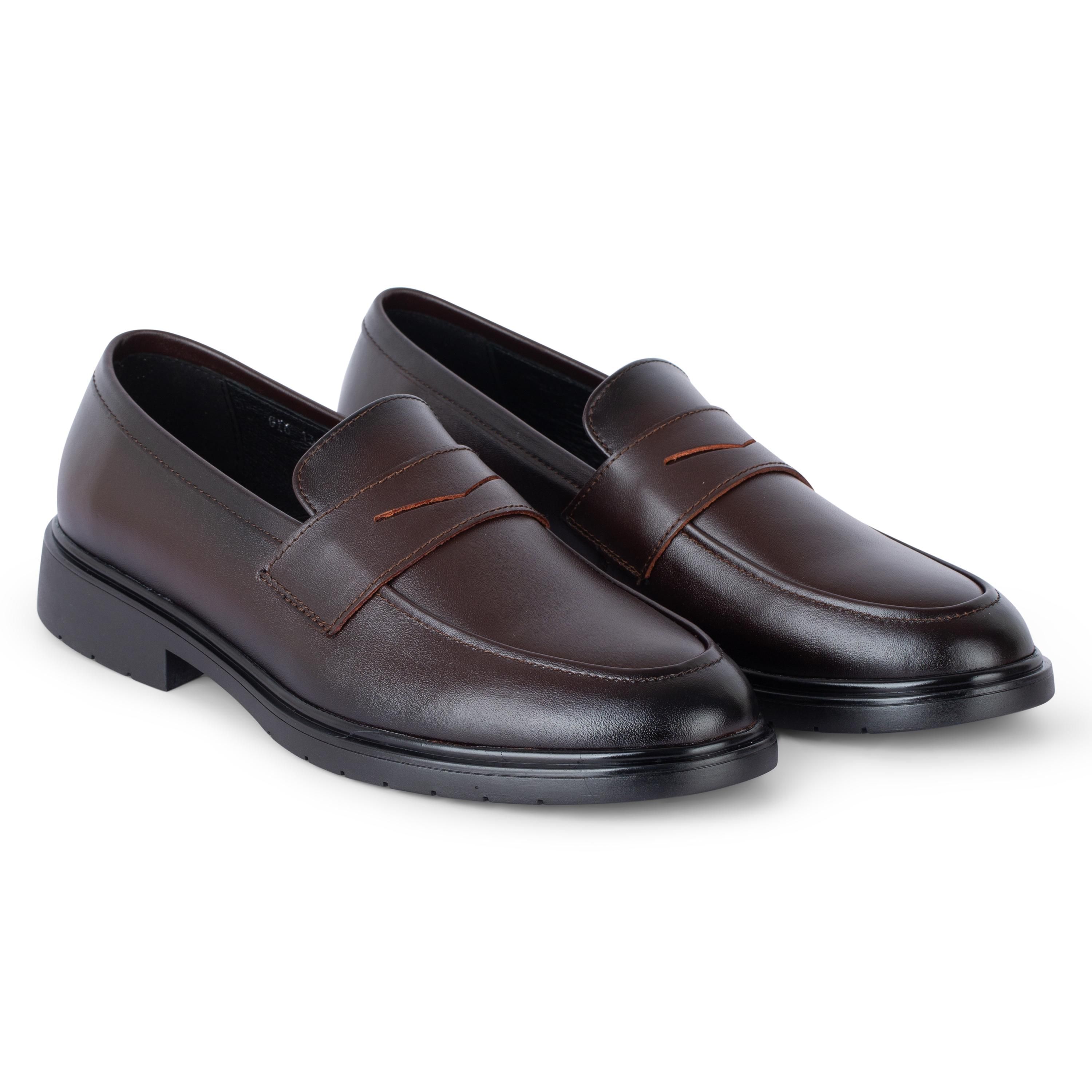 Giày lười nâu doctor báng chặt- lá đề đai khoét sz 39