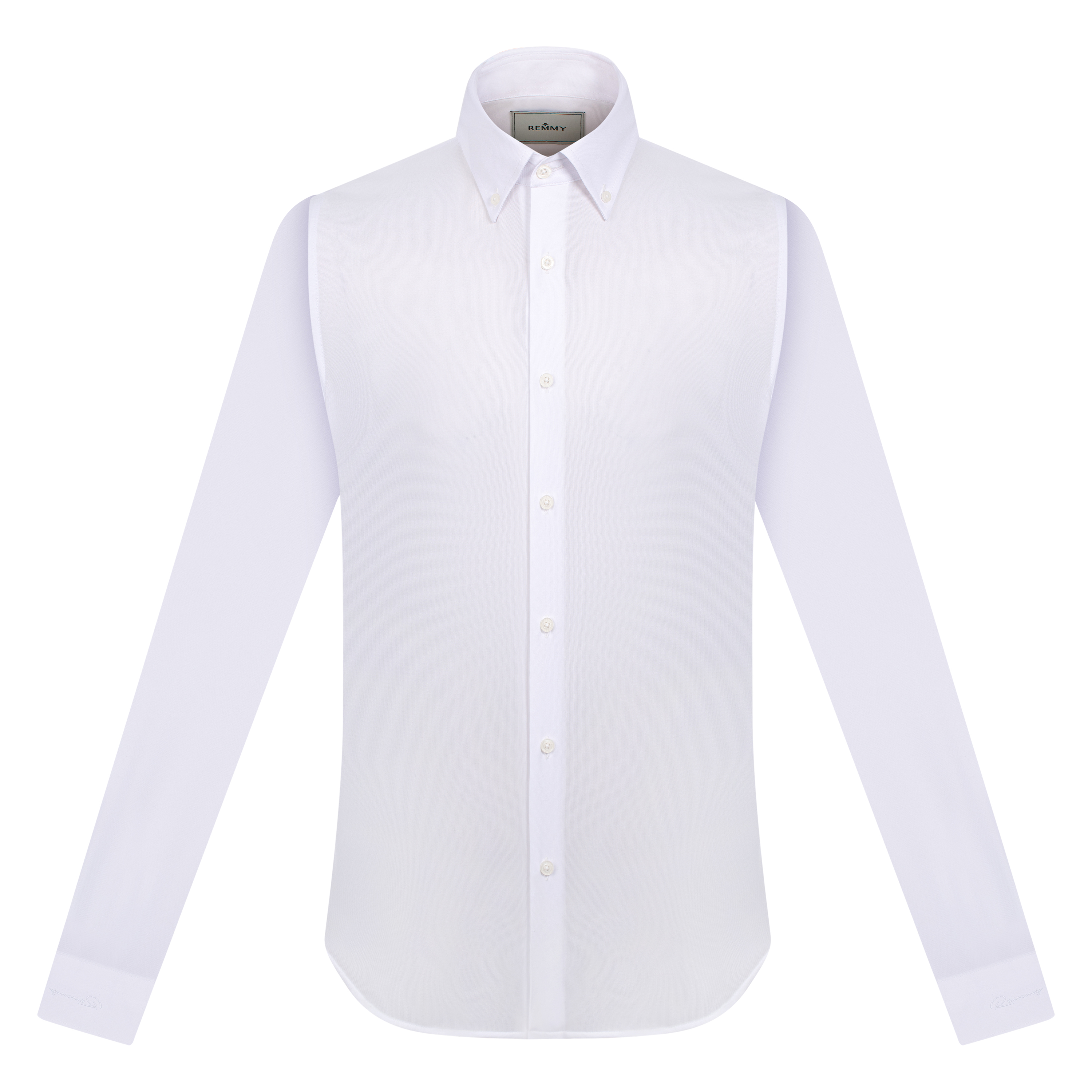 SM trắng tinh vải mềm, cổ button down #985