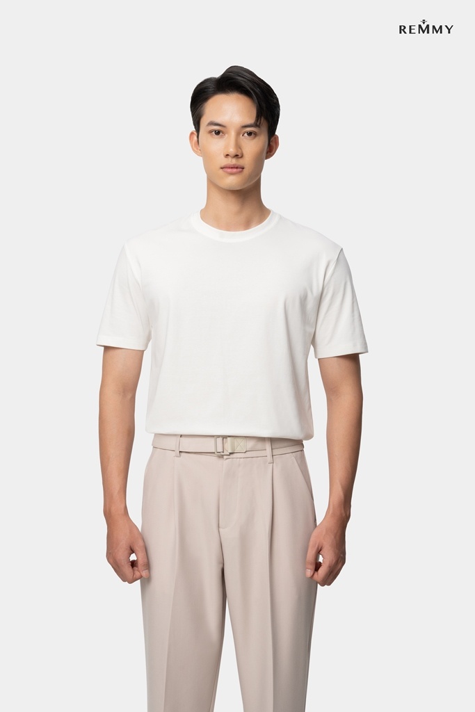 AF cổ tròn màu trắng, co dãn 4 chiều 8233 #322