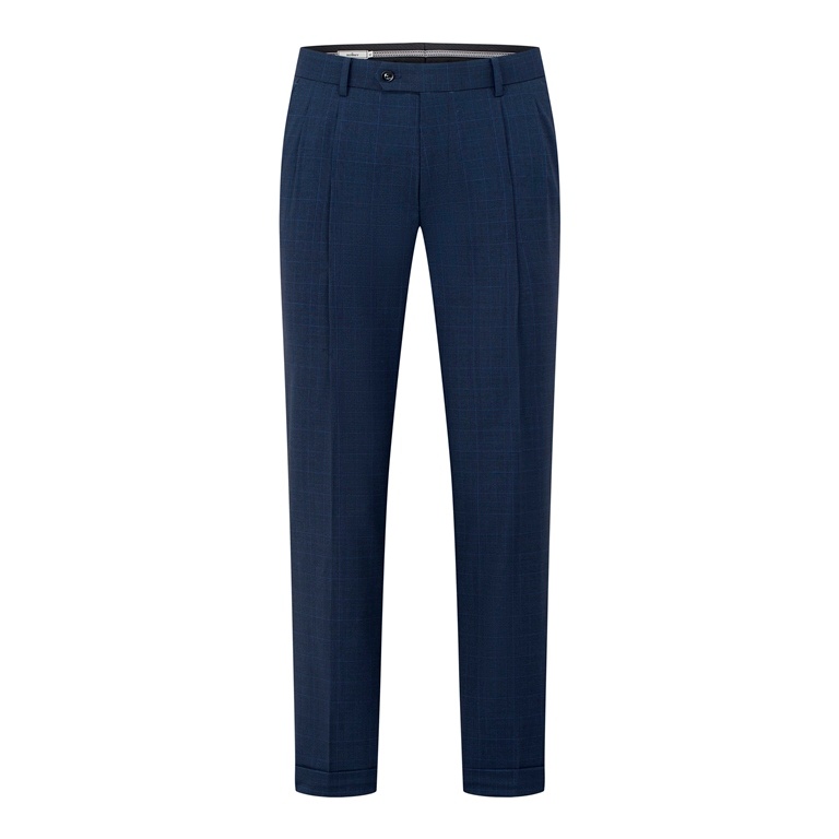 Quần cạp cao 4cm, xanh-đen kẻ ô vuông #547