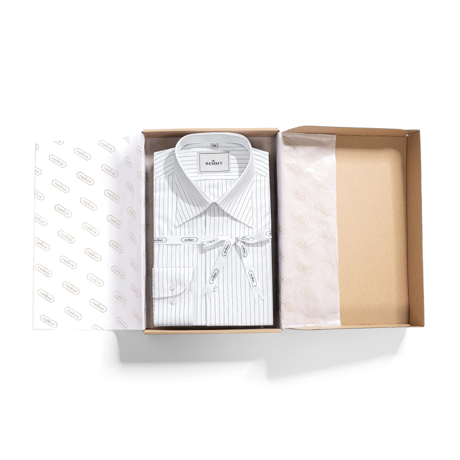 SM regular fit dài tay, màu trắng kẻ đen , cổ buttondown hiddent #1141