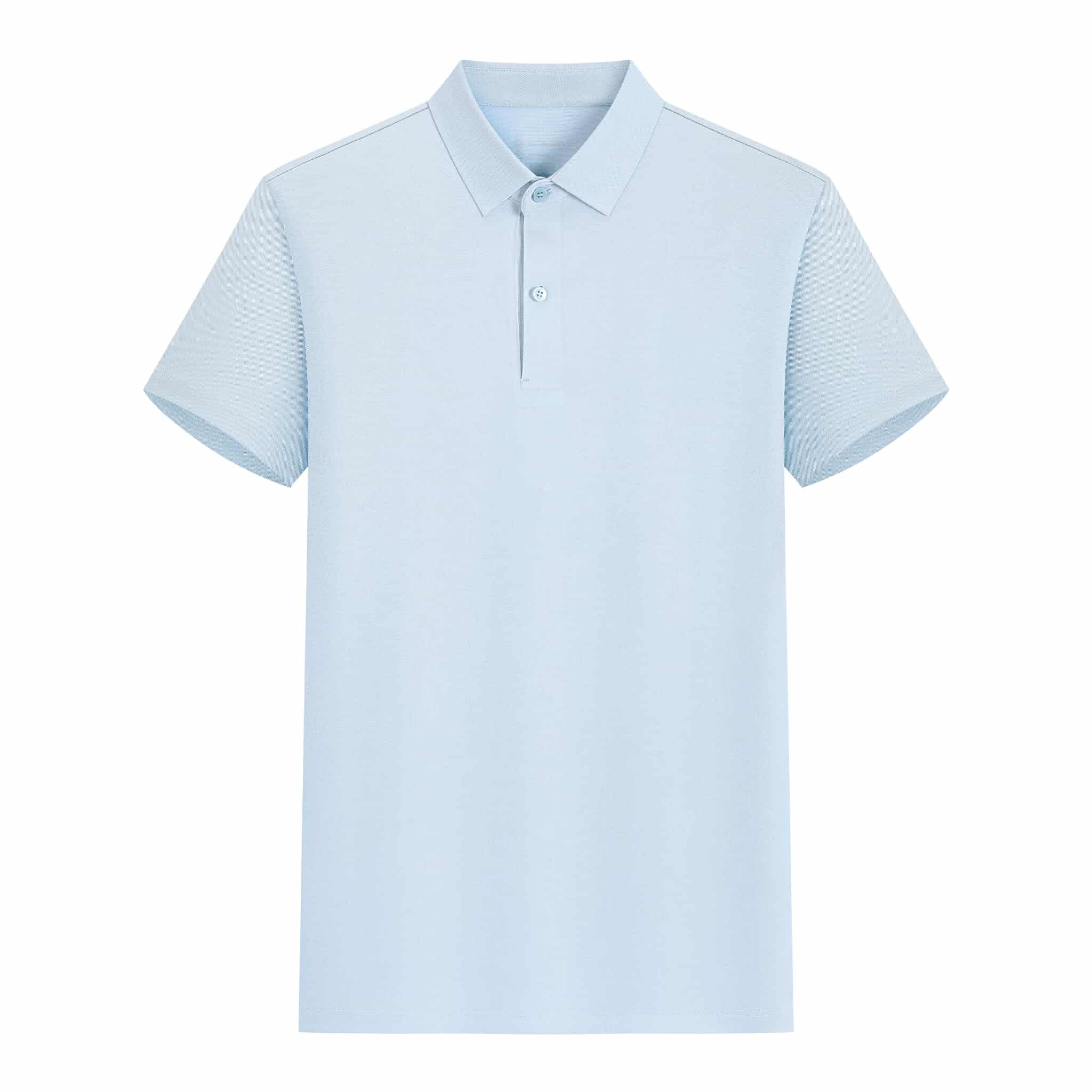 AF cổ bẻ , màu xanh trơn #381