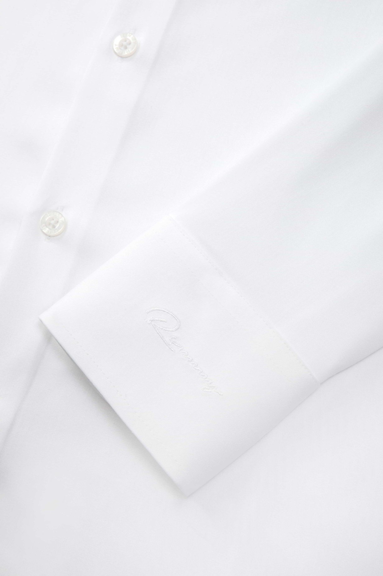 SM regular fit dài tay , màu trắng trơn , cổ basic #1145