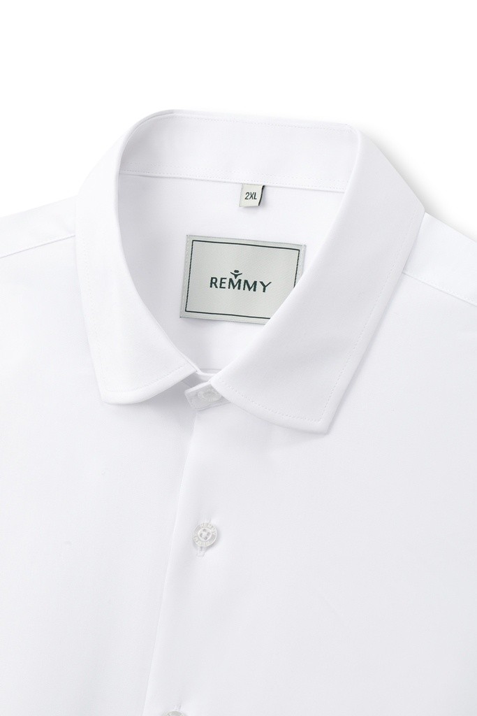 SM regular fit dài tay , màu trắng ngà , cổ basic #1155