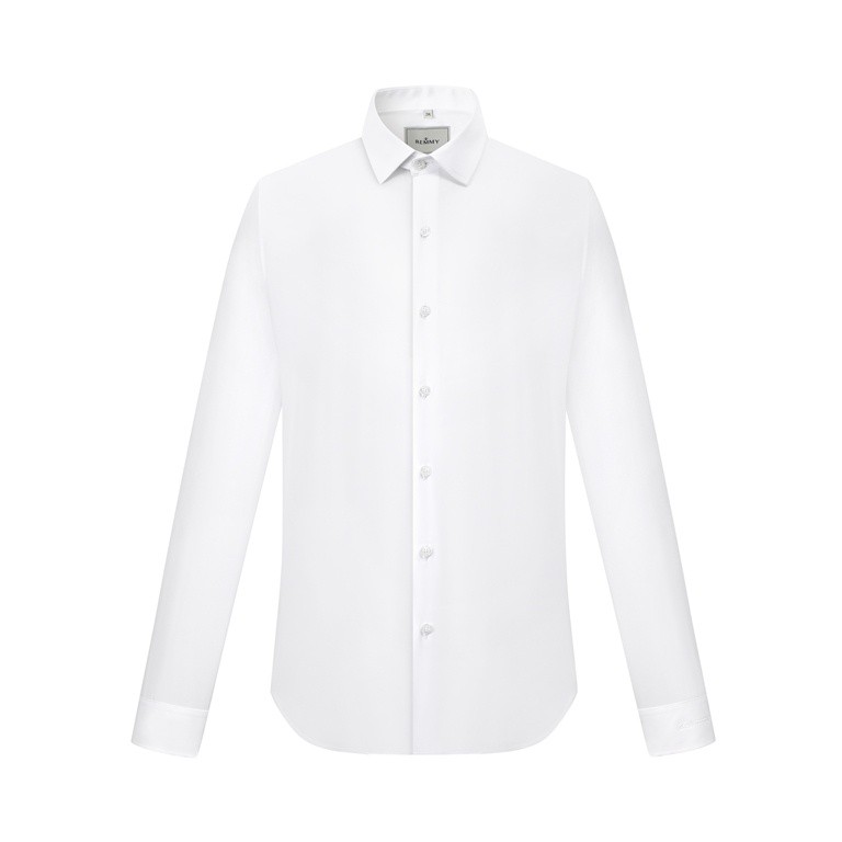 SM regular fit dài tay , màu trắng ngà , cổ basic #1155
