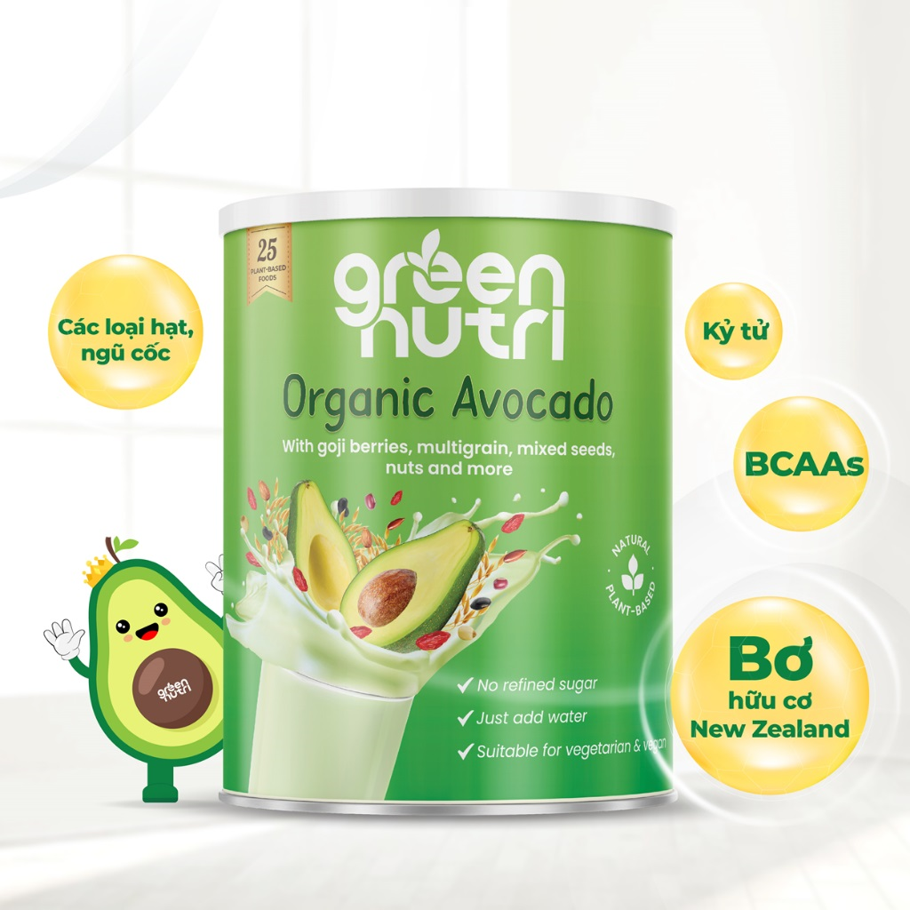 Sữa 25 Loại Hạt 25 Green Avocado Lon 750g – Ngũ Cốc Thuần Chay