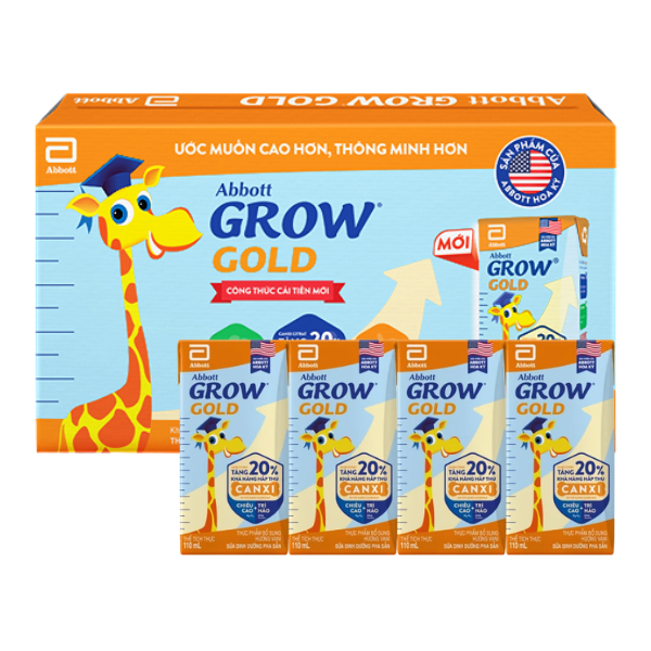 Thùng 48 Hộp Sữa Pha Sẵn Abbott Grow Vani 110ml (trên 1 tuổi)