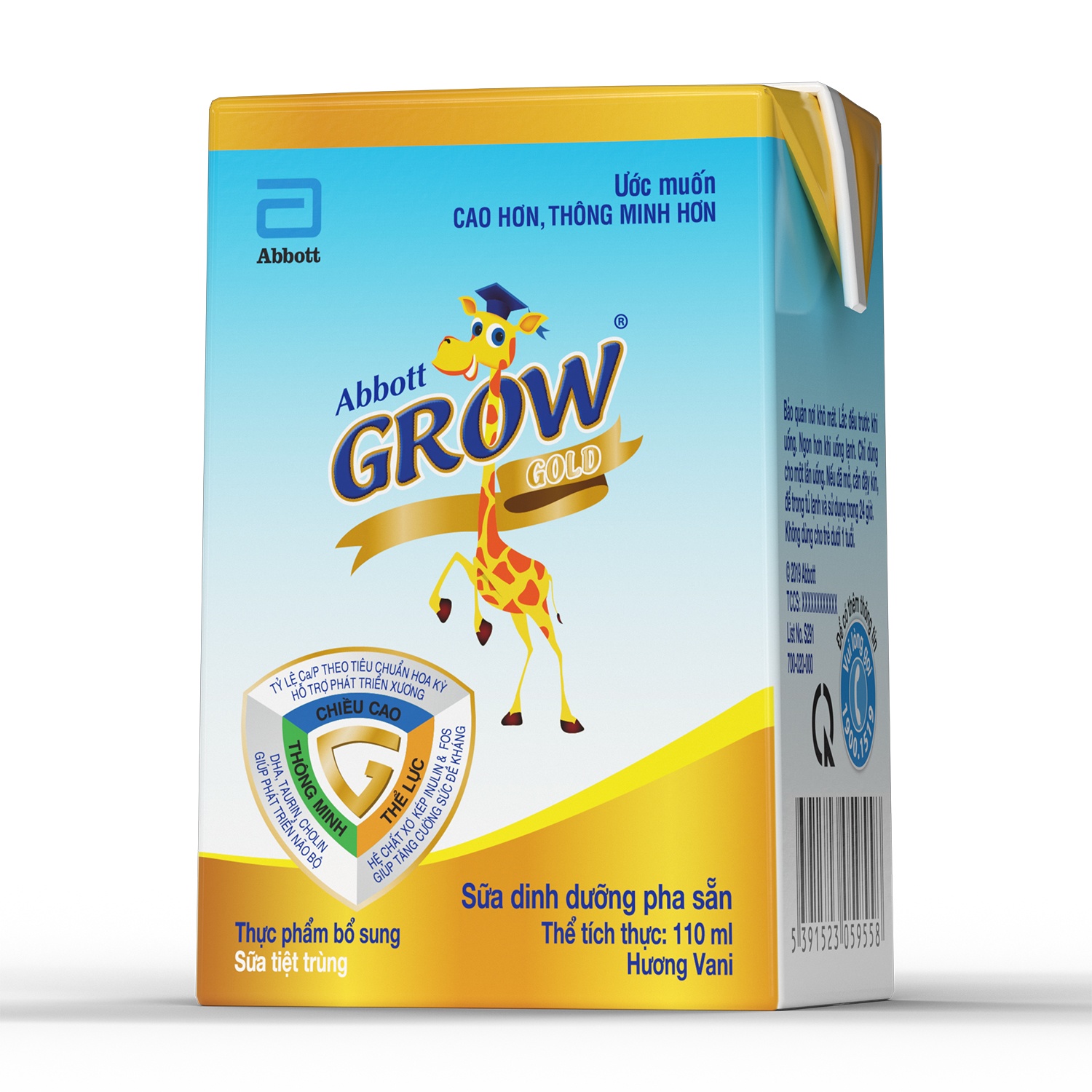 Thùng 48 Hộp Sữa Pha Sẵn Abbott Grow Vani 110ml (trên 1 tuổi)
