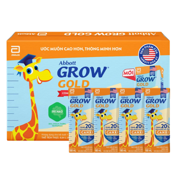 Thùng 48 Hộp Sữa Pha Sẵn Abbott Grow Vani 180ml (trên 1 tuổi)