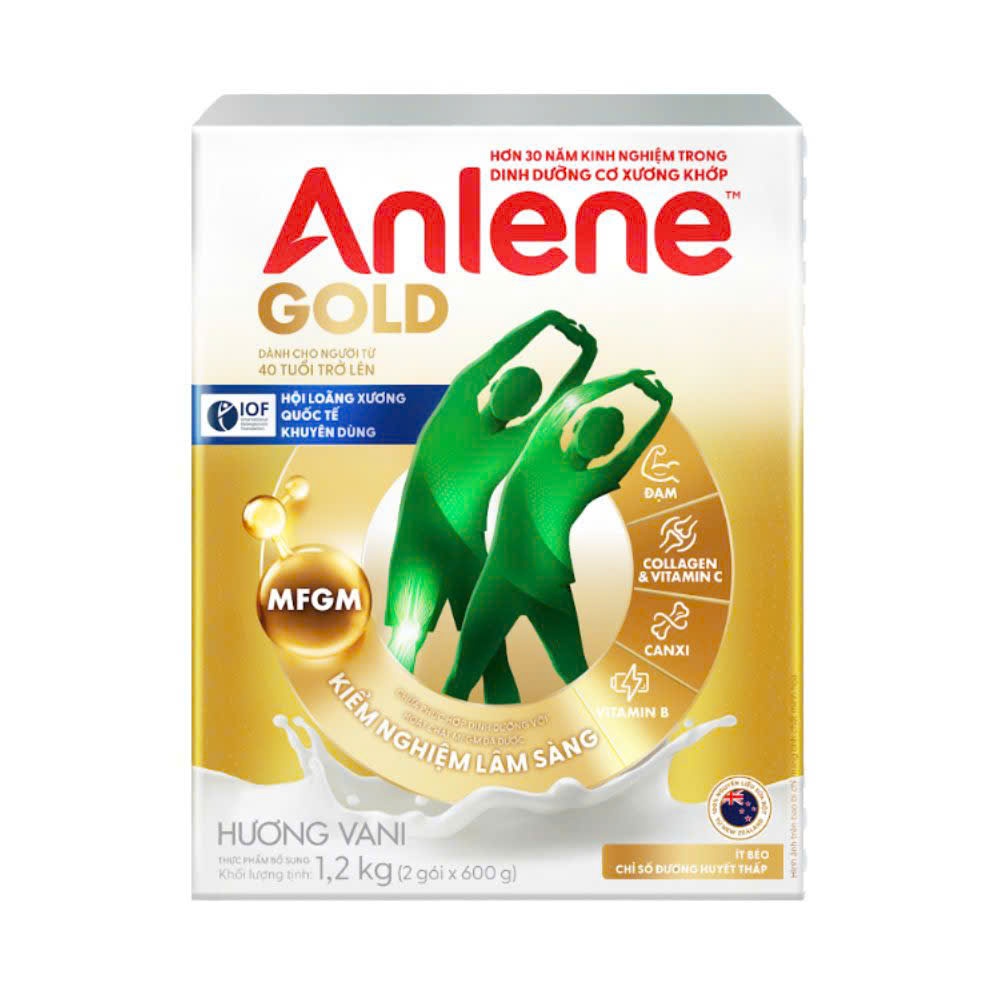 Sữa Anlene 5X Hộp Giấy 1,2kg – Dinh Dưỡng Cho Xương, Khớp & Cơ