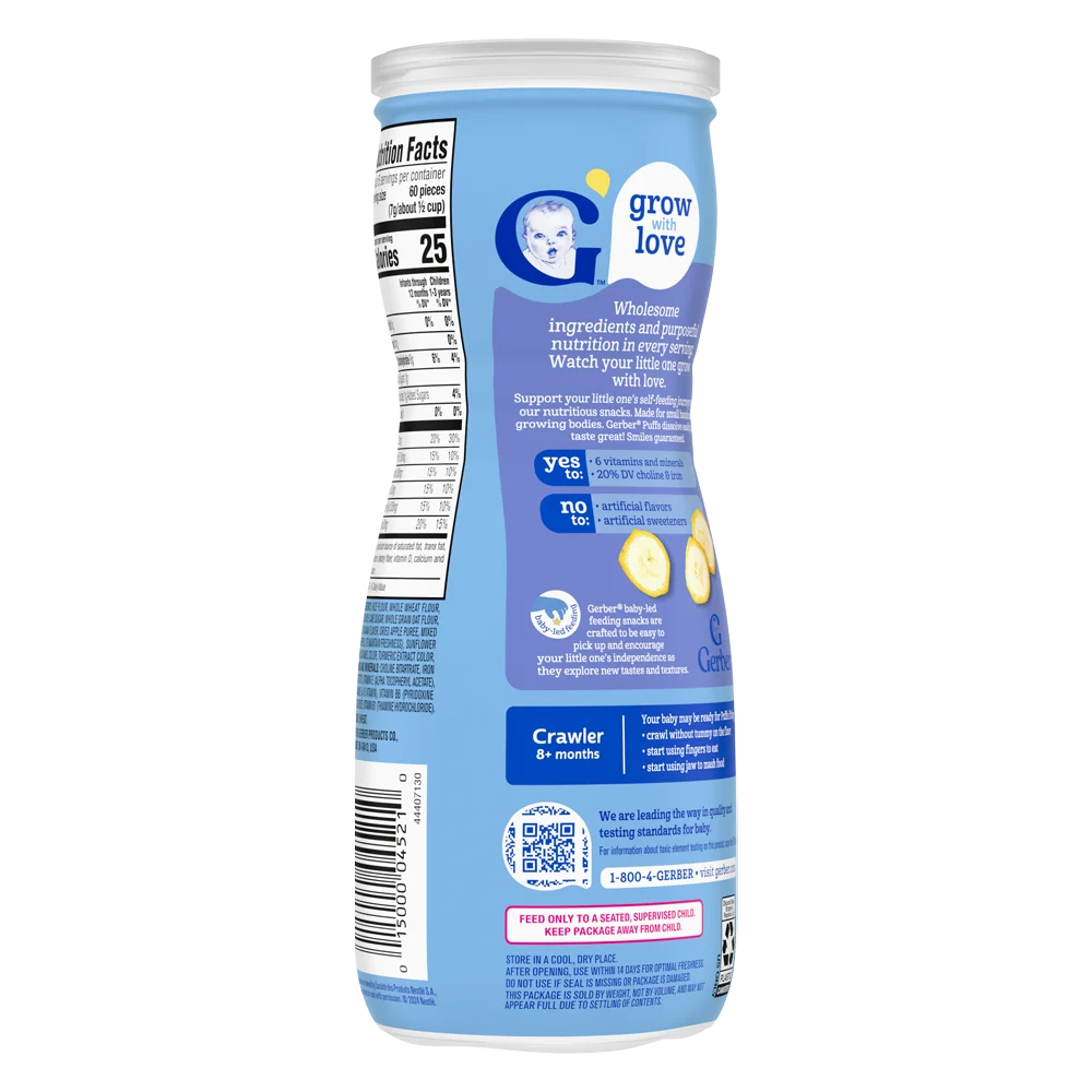 Bánh ăn dặm Gerber Puffs vị chuối