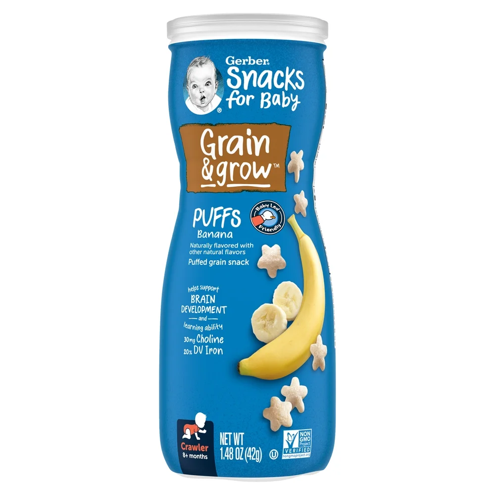 Bánh ăn dặm Gerber Puffs vị chuối