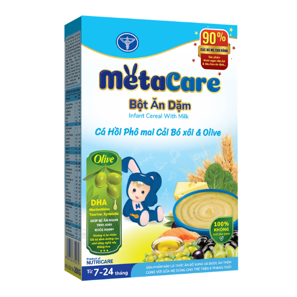 Bột Ăn Dặm Metacare Cá Hồi Phô Mai 200g – Dinh Dưỡng Toàn Diện Cho Bé