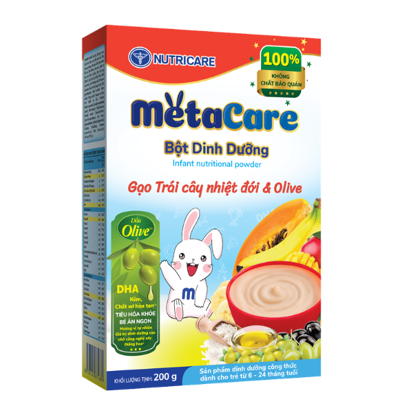 Bột Ăn Dặm Metacare Gạo Trái Cây 200g – Thơm Ngon, Dễ Tiêu Hóa