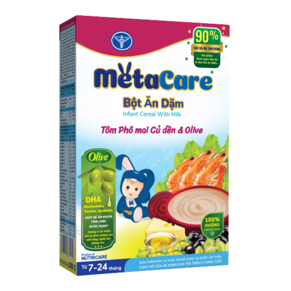 Bột Ăn Dặm Metacare Tôm Củ Dền 200g – Dinh Dưỡng Mặn Thơm Ngon