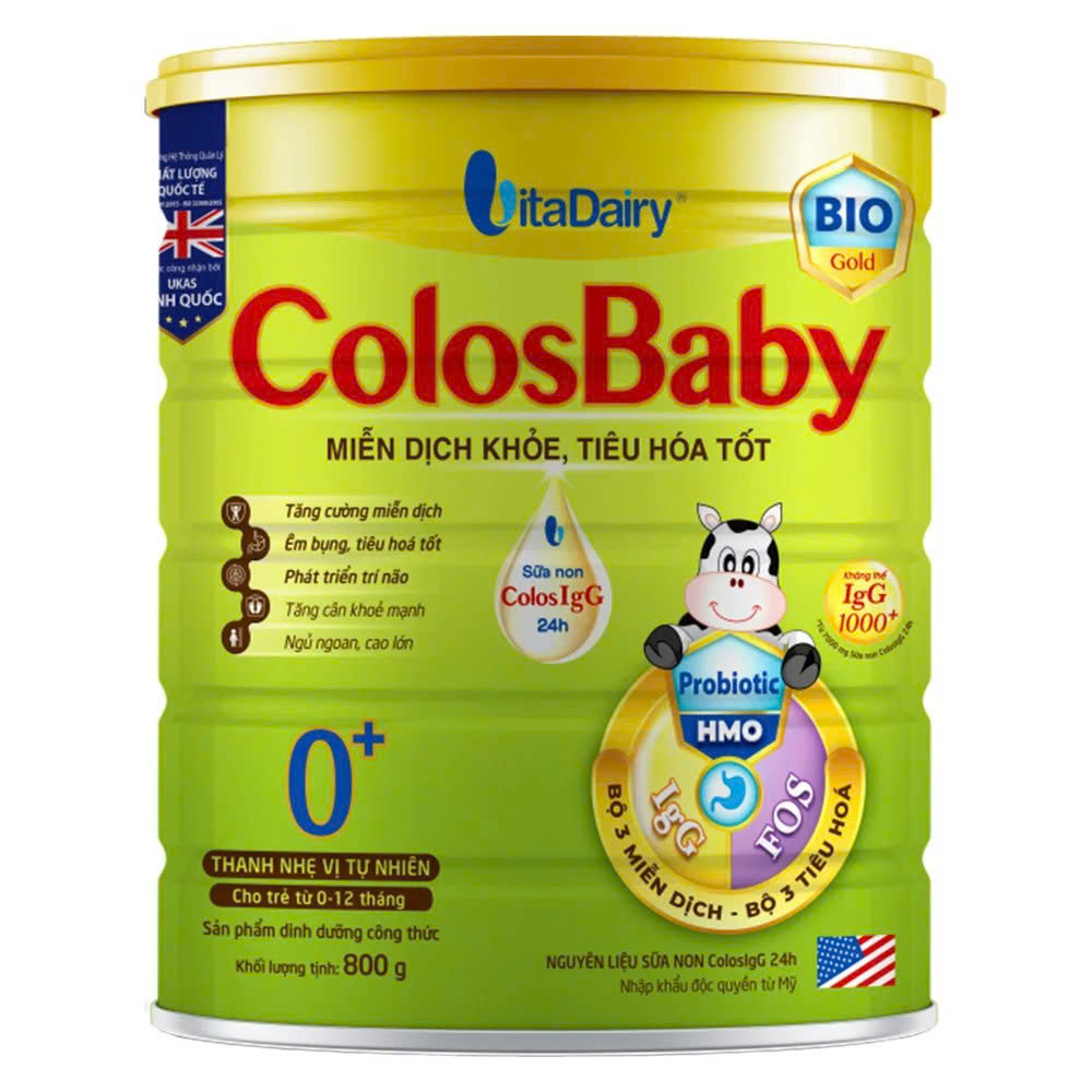 Sữa Colosbaby Bio Gold 0+ 800g – Miễn Dịch Khỏe, Tiêu Hóa Tốt Cho Trẻ Sơ Sinh