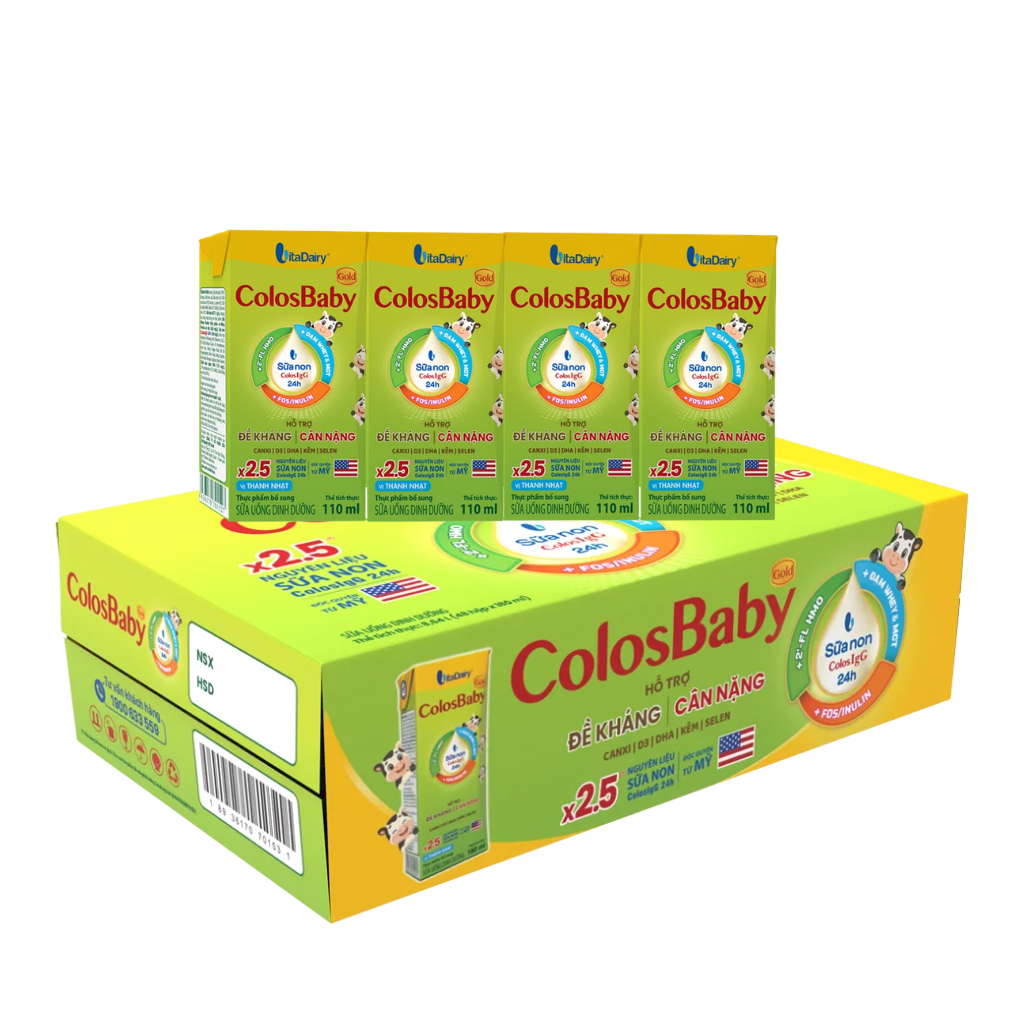 Thùng 48 Hộp Sữa bột pha sẵn Colosbaby 110ml (Cho bé trên 1 tuổi)