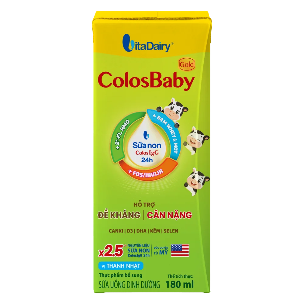 Thùng 48 Hộp Sữa bột pha sẵn Colosbaby 180ml (Cho bé trên 1 tuổi)