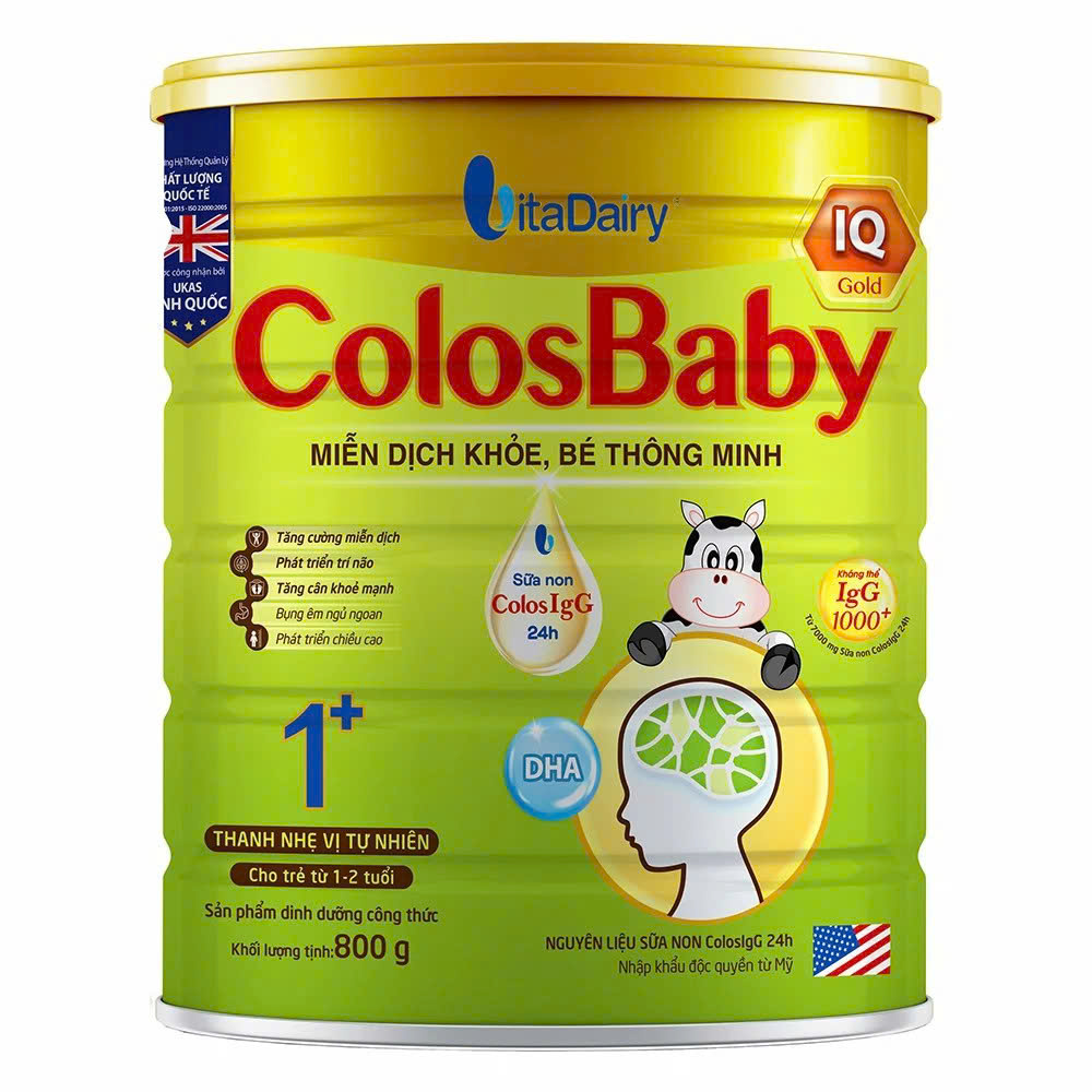 Sữa Colosbaby IQ Gold 1+ 800g (Cho Bé 1-2 Tuổi)