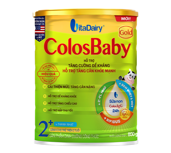Sữa Bột ColosBaby Gold Vị Thanh Nhạt 2+ 800g (Trên 2 tuổi)