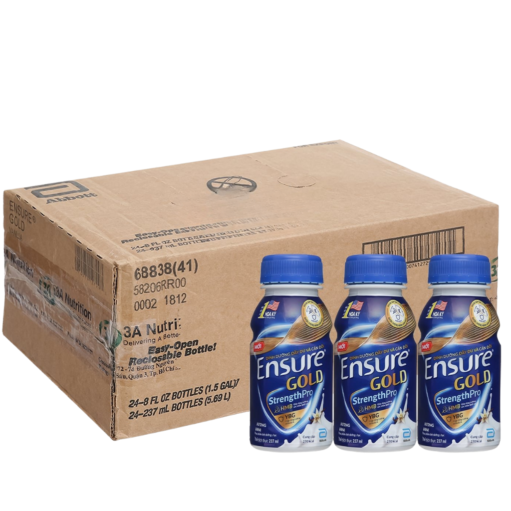 Sữa tăng cường sức khỏe tăng cường miễn dịch Ensure Gold Vani 237ml