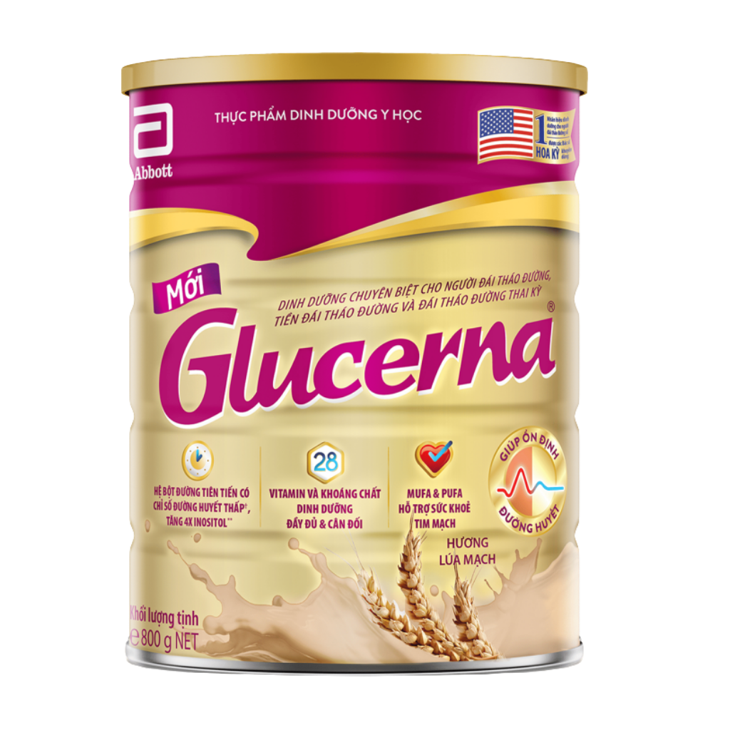 Sữa Bột Abbott Glucerna Hương Lúa Mạch Dành Cho Người Đái Tháo Đường Và Tiền Đái Tháo Đường - 800g