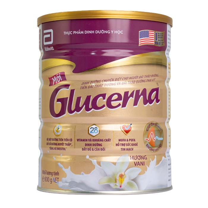 Sữa Bột Abbott Glucerna Hương Vani Dành Cho Người Đái Tháo Đường Và Tiền Đái Tháo Đường - 800g