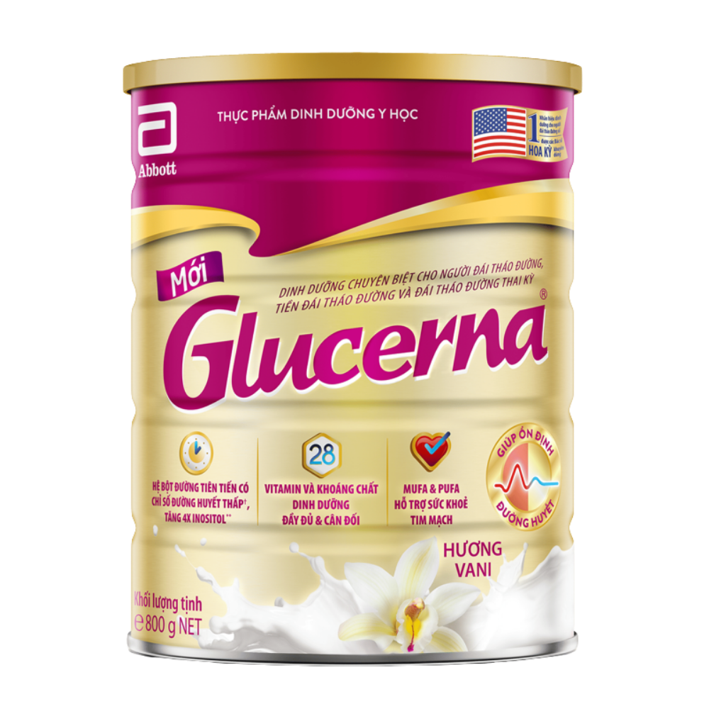 Sữa Bột Abbott Glucerna Hương Vani Dành Cho Người Đái Tháo Đường Và Tiền Đái Tháo Đường - 800g