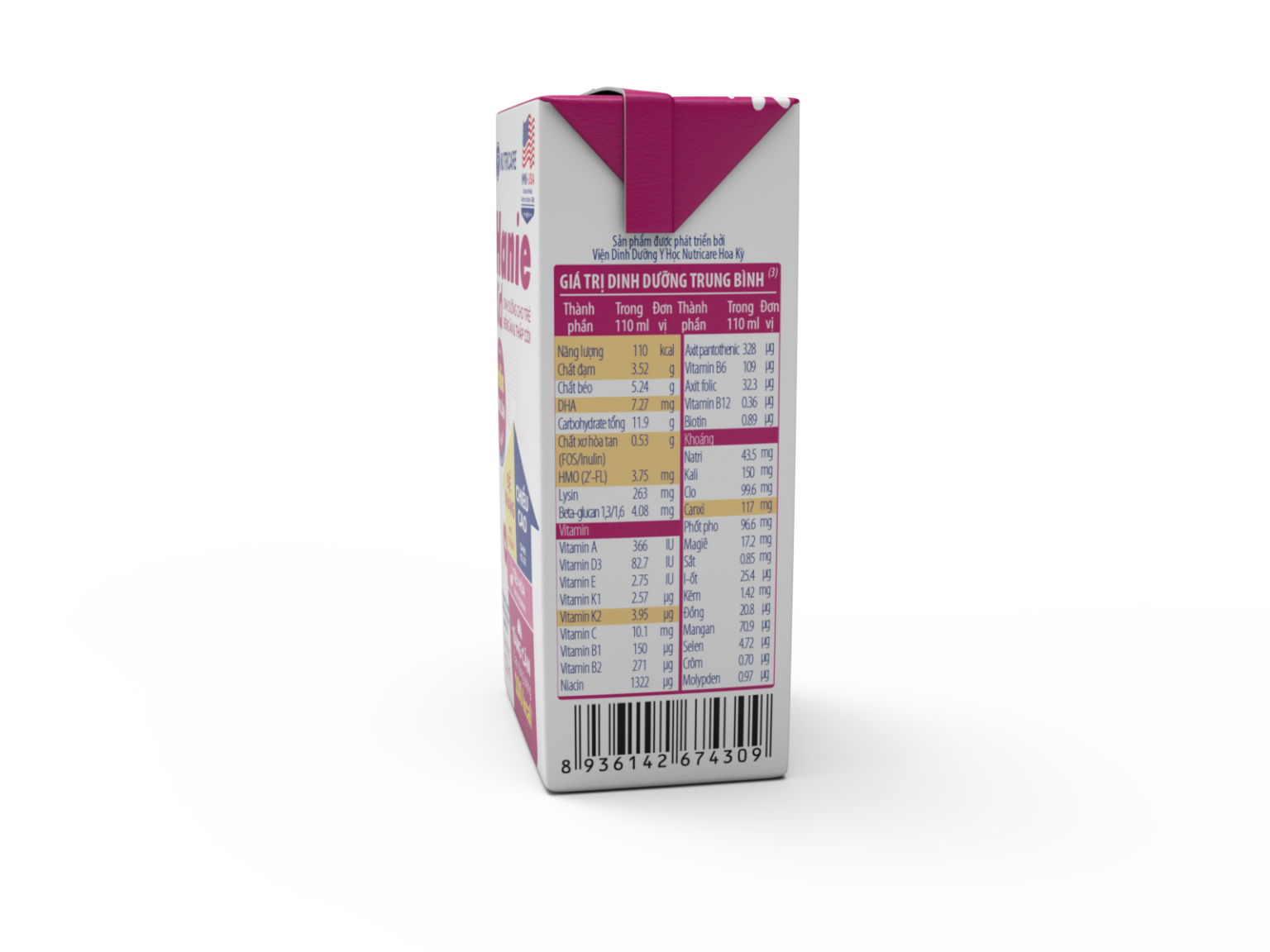 Thùng 48 Hộp Sữa Pha Sẵn Hanie Kid Hộp 110ml (Cho Bé Trên 1 Tuổi)