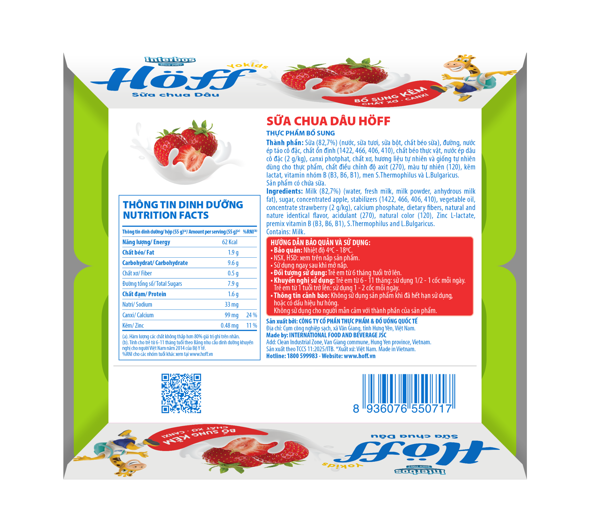 Sữa chua Dâu Hoff