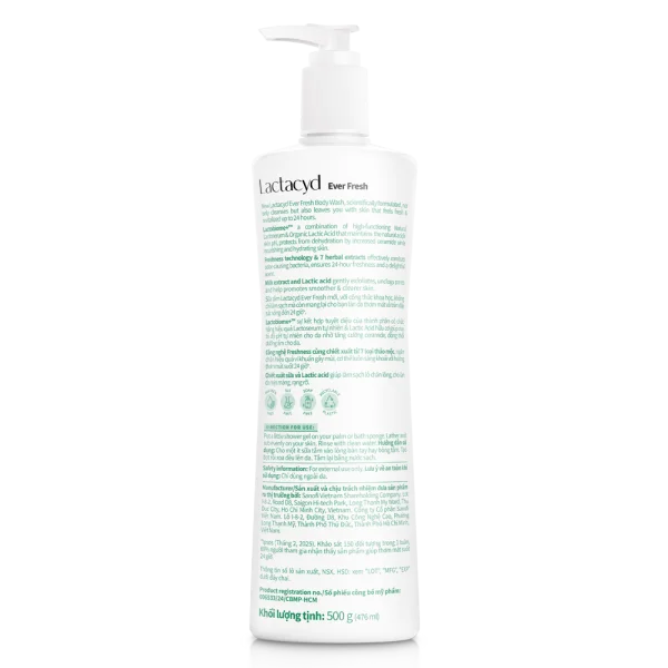 Sữa tắm Lactacyd Healthy Bright 500ml