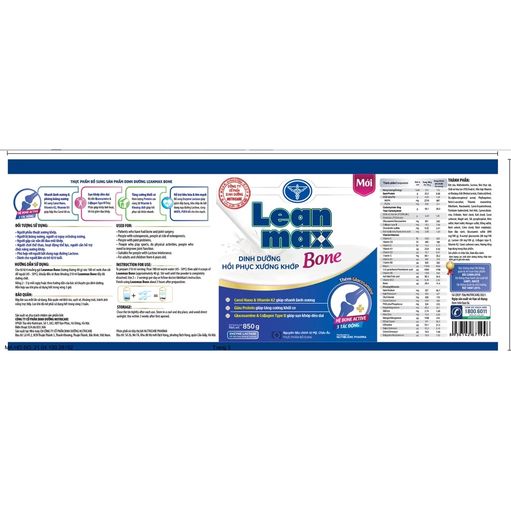 Lean Max Bone 850g