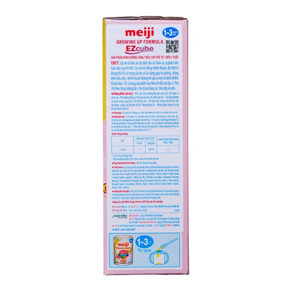 Sữa Bột dạng thanh Meiji Growing Up Formula Ezcube 560g (1 - 3 tuổi)