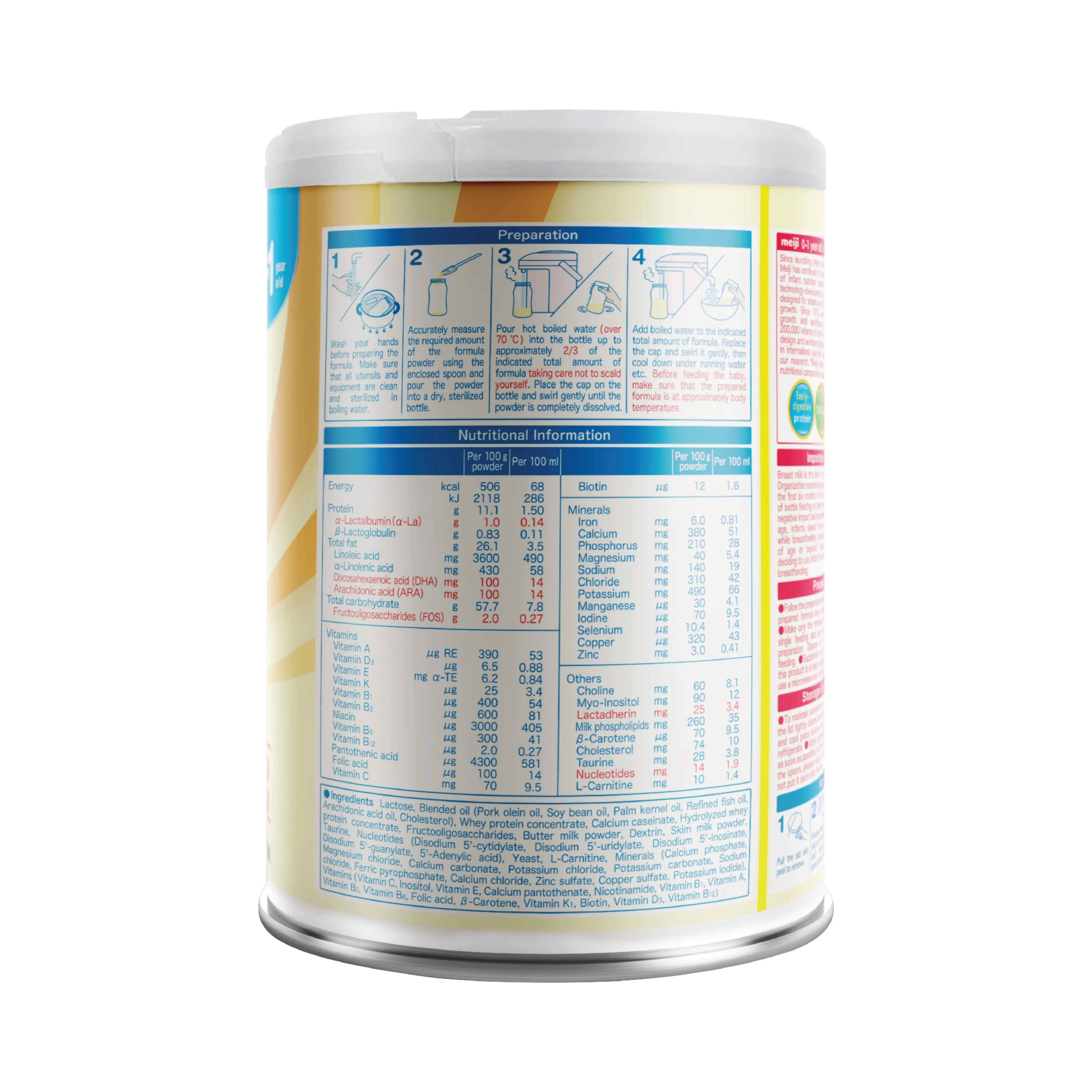 Sữa Bột Meiji Infant Formula Lon 800g (0 - 12 tháng)