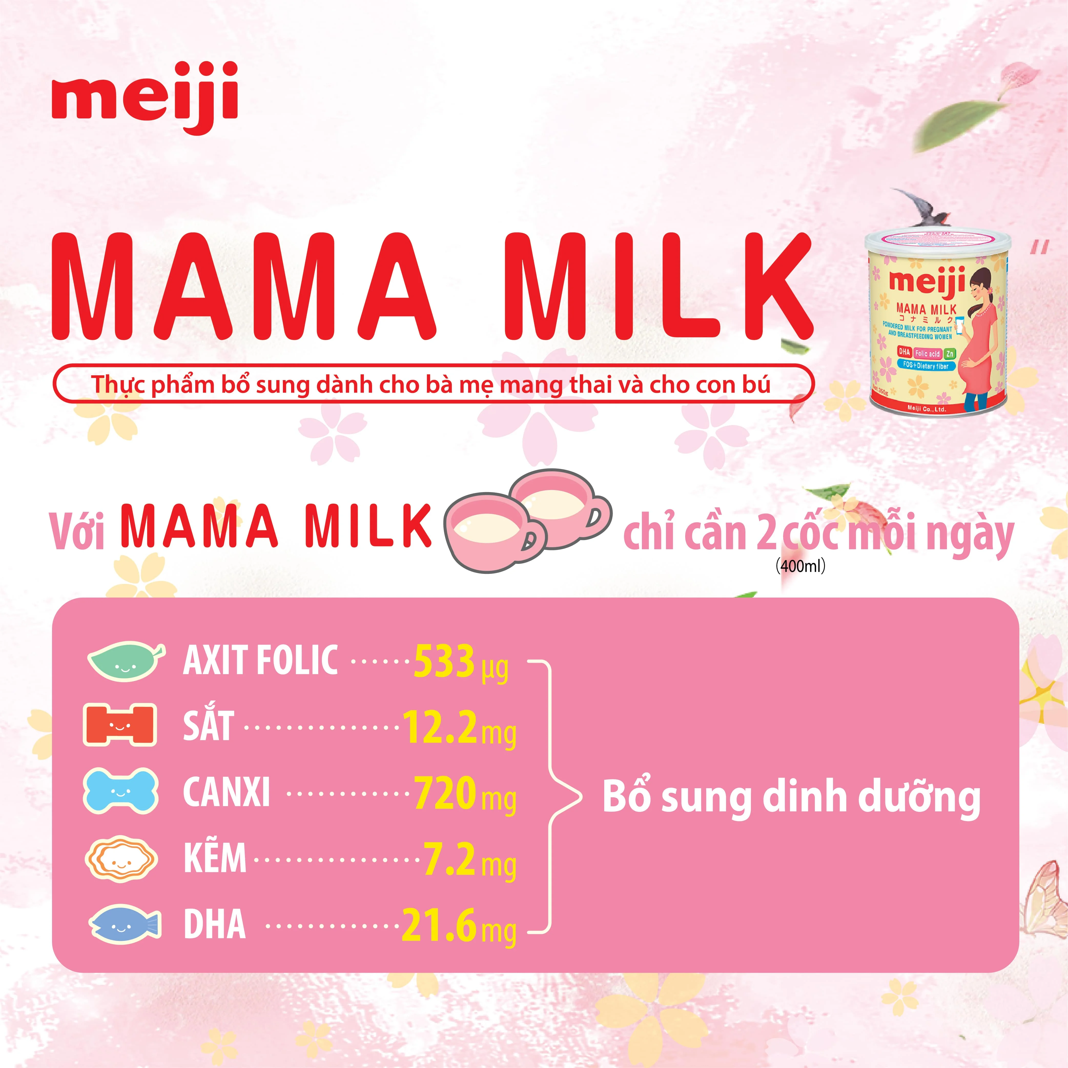 Sữa Bầu Meiji Mama 350g