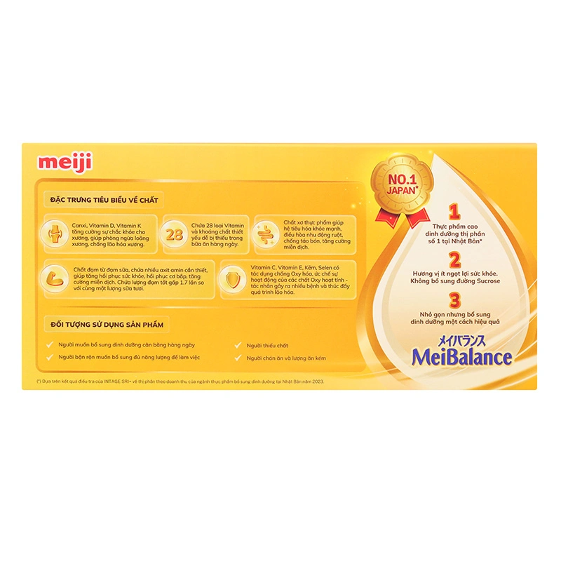 Sữa cân bằng dinh dưỡng Meiji Meibalance hương ngũ cốc hộp 125ml