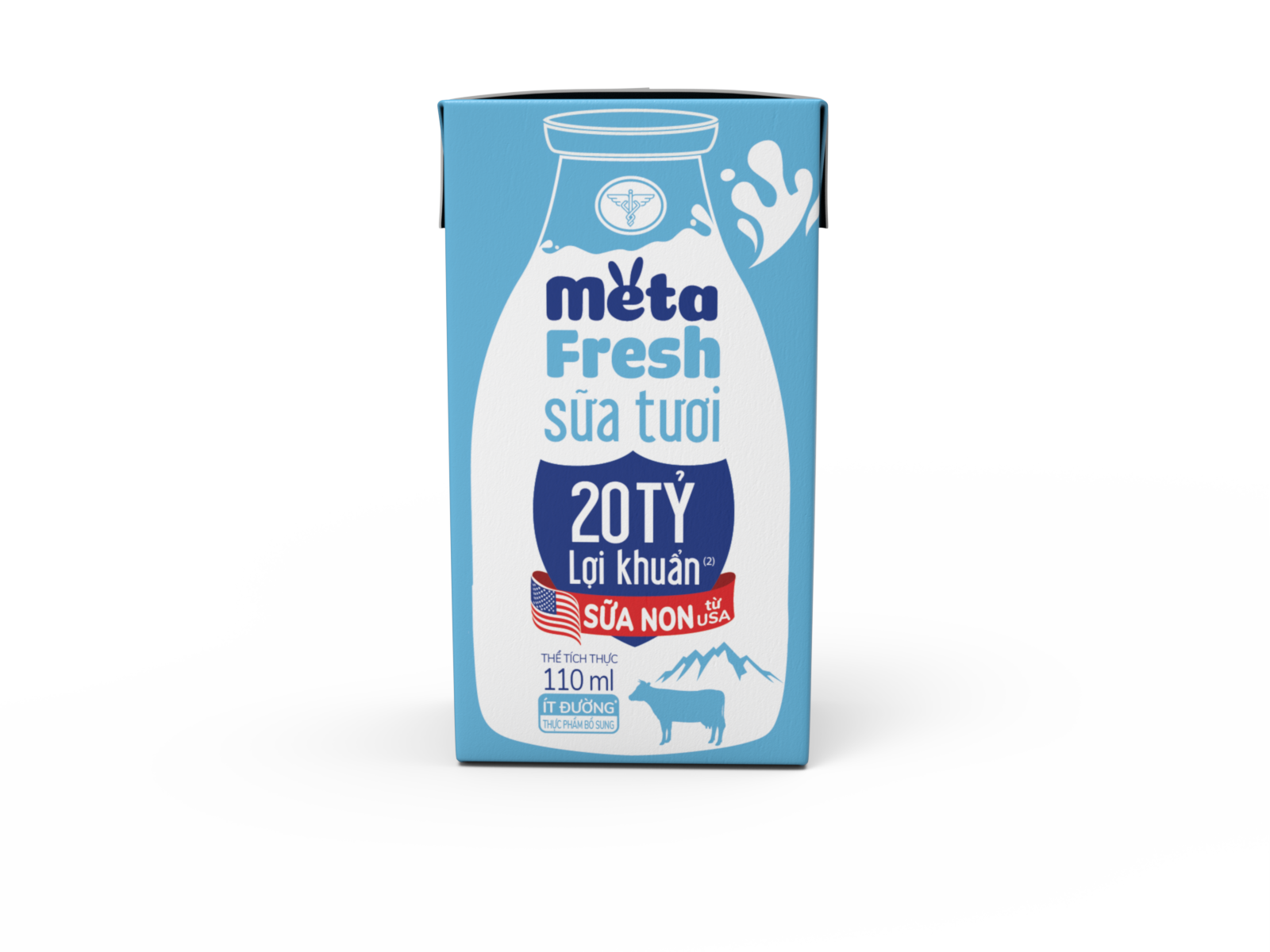 Thùng 48 Hộp Sữa Tươi Meta Fresh Lợi Khuẩn 110ml