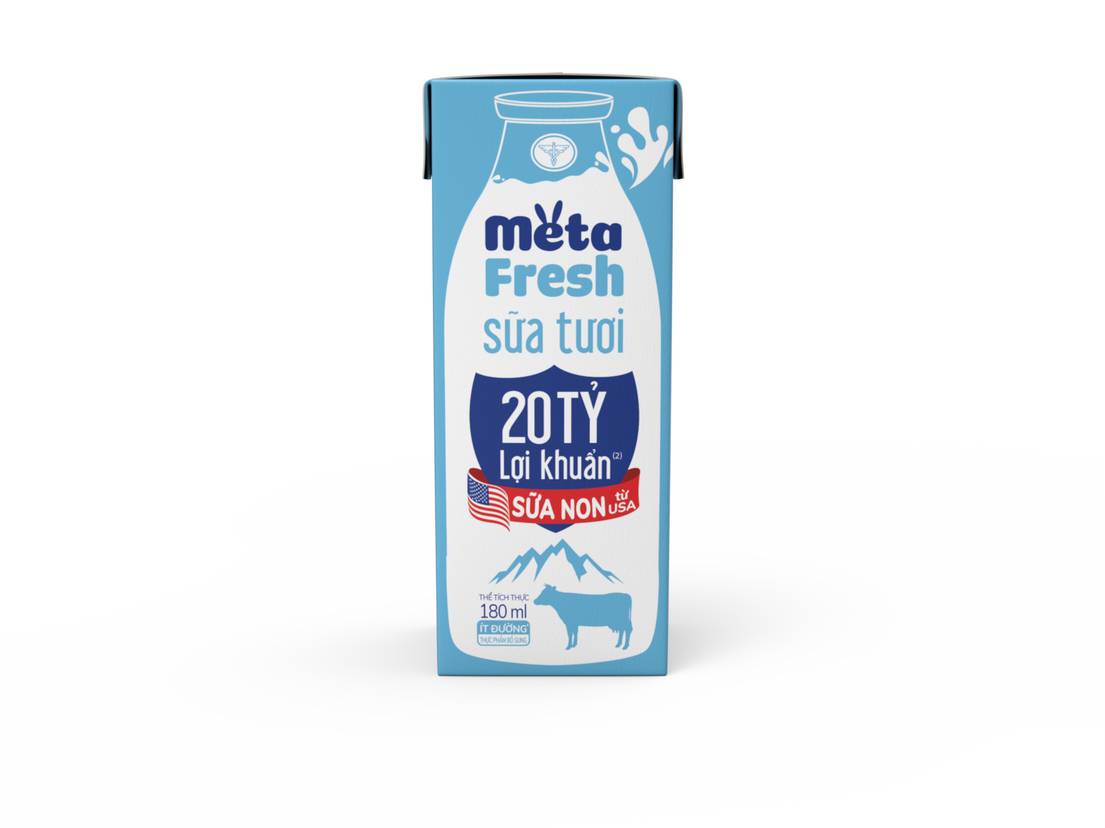 Thùng 48 Hộp Sữa Tươi Meta Fresh Lợi Khuẩn 180ml